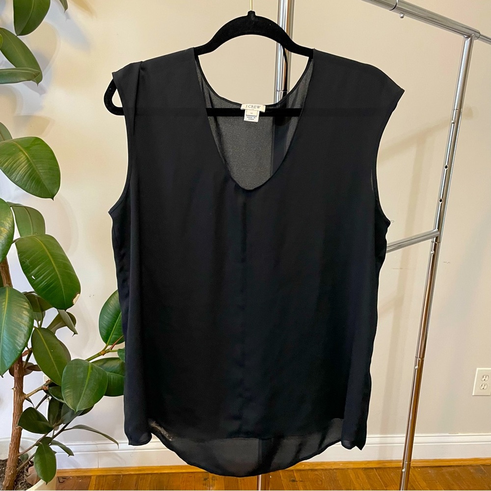 Sheer Black J. Crew Top